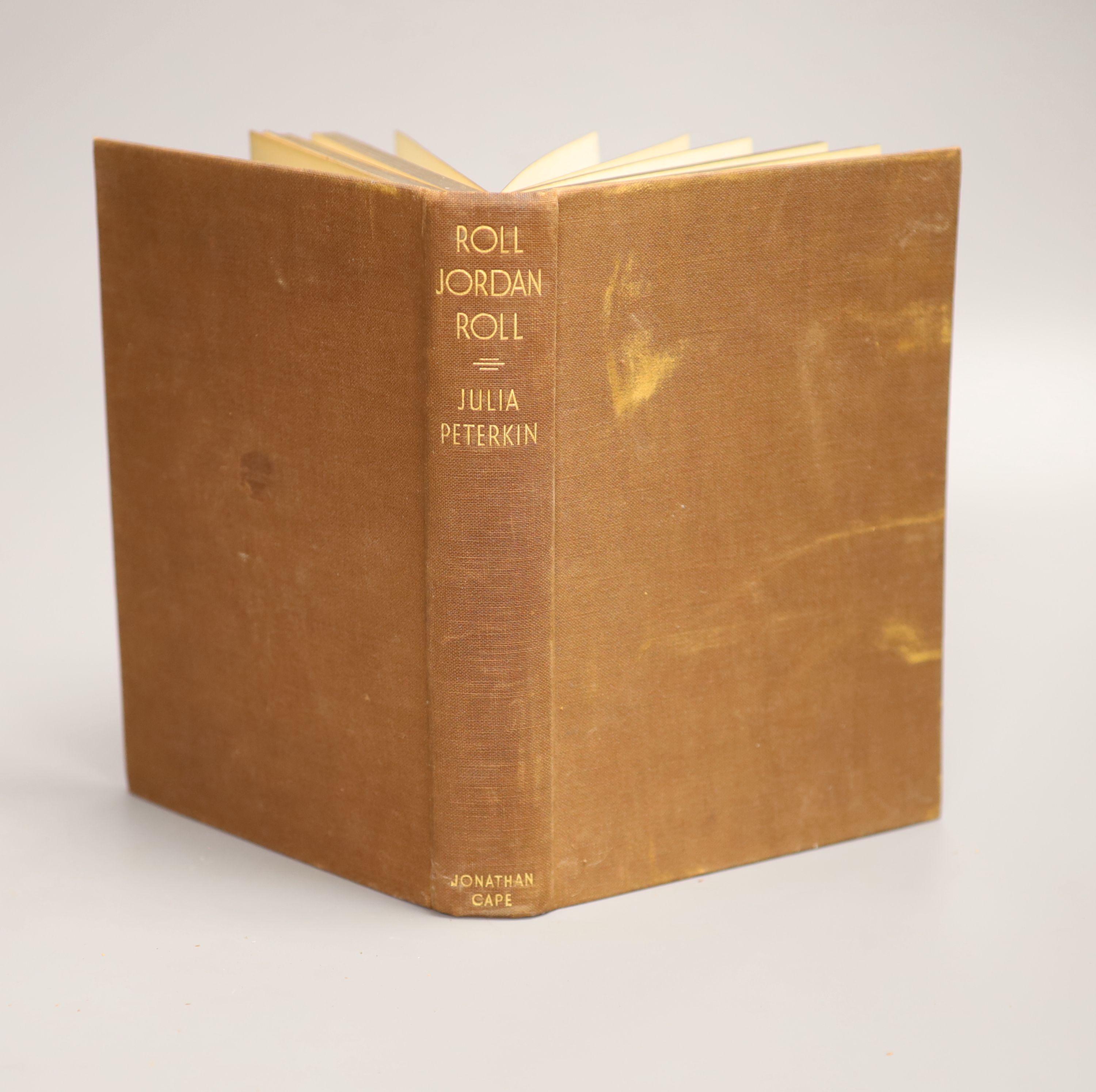 Peterkin, Julia - Roll, Jorda, Roll, photographs by Doris Ulman, 8vo, cloth, Jonathan Cape, London, 1934